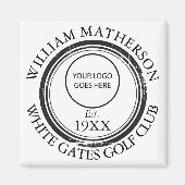 Gepersonaliseerd Logo Retro Stempel Magneet (Voorkant)