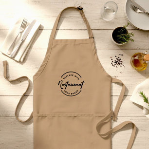 Gepersonaliseerd logo voor restaurants, cafés, bak standaard schort