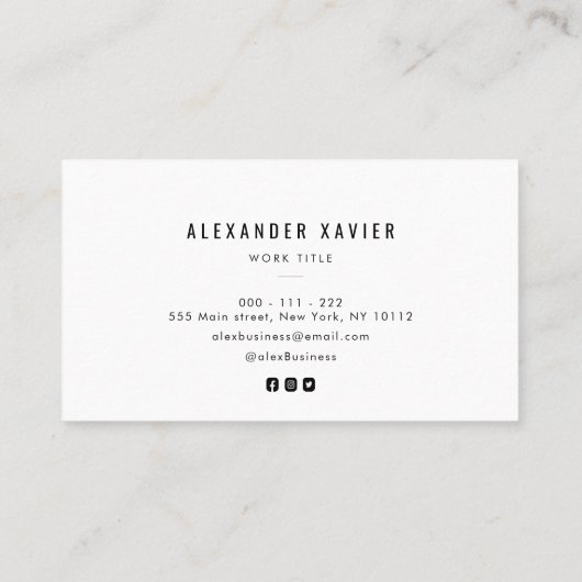 gepersonaliseerd logo zwart-wit visitekaartje (Achterkant)