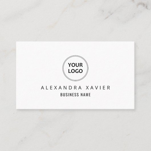 gepersonaliseerd logo zwart-wit visitekaartje (Voorkant)