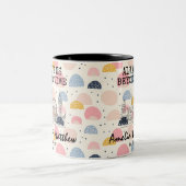 Gepersonaliseerd London Memory - Line Art Landmark Tweekleurige Koffiemok (Center)