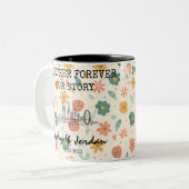 Gepersonaliseerd London Memory - Line Art Landmark Tweekleurige Koffiemok (Voorkant links)