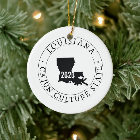 Gepersonaliseerd Louisiana-Ornament Keramisch Ornament (Boom)