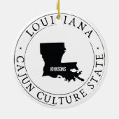 Gepersonaliseerd Louisiana-Ornament Keramisch Ornament (Achterkant)