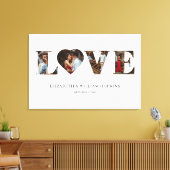Gepersonaliseerd Love Heart 4 Foto Canvas Afdruk (Insitu (Woonkamer))