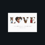 Gepersonaliseerd Love Heart 4 Foto Canvas Afdruk<br><div class="desc">Het moderne en elegante ontwerp Gepersonaliseerd het drukken van het Hart 4 van het Canvas van de Liefde dat met jouw tekst kan worden aangepast. Klik op de knop "Aanpassen" en gebruik onze ontwerptool om deze sjabloon te wijzigen. Bekijk de grafische kunstontwerpopslag voor andere producten die bij dit ontwerp passen!...</div>