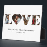 Gepersonaliseerd Love Heart 4 Foto Fotoplaat<br><div class="desc">Moderne en elegante vormgeving Gepersonaliseerd Love Heart 4 Photo Plaque,  die kan worden aangepast met jouw tekst. Klik op de knop "Aanpassen" en gebruik onze ontwerptool om deze sjabloon te wijzigen. Bekijk de grafische kunstontwerpopslag voor andere producten die bij dit ontwerp passen!</div>