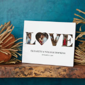 Gepersonaliseerd Love Heart 4 Foto Fotoplaat (Zijkant)