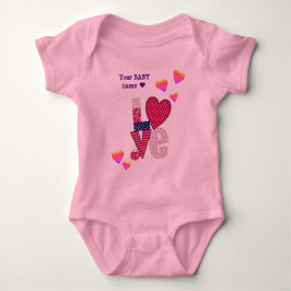 GEPERSONALISEERD LOVE - KLEINE BABY VALENTIJN ROMPER