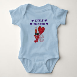 GEPERSONALISEERD LOVE LITTLE BROTHER VALENTIJN ROMPER