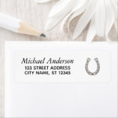 Gepersonaliseerd Lucky Hoefijzer retouradres Etiket (Insitu)