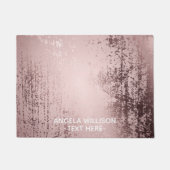 Gepersonaliseerd luxe roos goud deurmat (Voorkant)