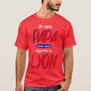 gepersonaliseerd lyon cadeau vader lyonnais man t-shirt