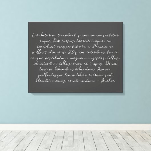 Gepersonaliseerd lyrische canvaskunst canvas afdruk (Insitu (Houten vloer))