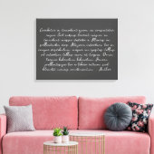 Gepersonaliseerd lyrische canvaskunst canvas afdruk (Insitu (Woonkamer))