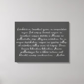 Gepersonaliseerd lyrische canvaskunst canvas afdruk (Voorkant)
