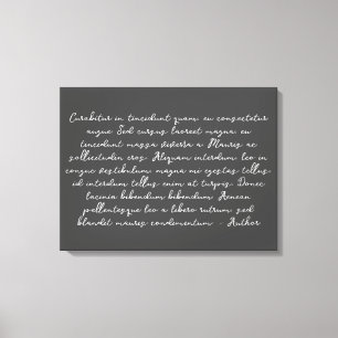 Gepersonaliseerd lyrische canvaskunst canvas afdruk