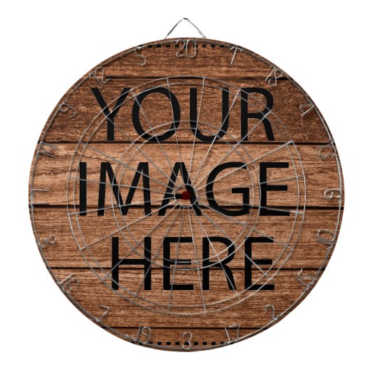 Gepersonaliseerd Maak Je Eigen Foto & Tekst Dartbord (Voorkant)