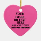 Gepersonaliseerd Maak uw eigen kersthart vast Keramisch Ornament (Voorkant)