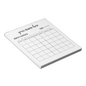 Gepersonaliseerd maandelijks overzicht Notitieblok (Schuin)