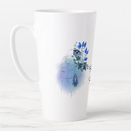 Gepersonaliseerd, maart, Aquamarijn Serenity Latte Mok
