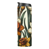 Gepersonaliseerd maart Geboortebloem Skinny 16 oz Thermosbeker (Geroteerd rechts)