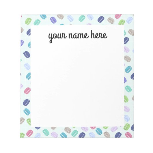 Gepersonaliseerd Macarons Notitieblok (Voorkant)