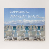 Gepersonaliseerd Mackinac Island Jigzaag Puzzle Legpuzzel (Horizontaal)