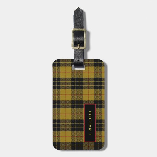 Gepersonaliseerd MacLeod van Lewis Mannen Bagagela Bagagelabel (Voorkant verticaal)