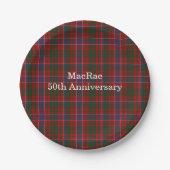 Gepersonaliseerd MacRae Clan Tartan Papier Bord (Voorkant)