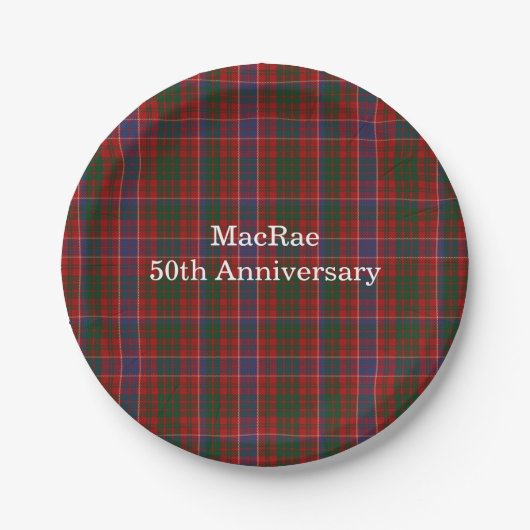 Gepersonaliseerd MacRae Clan Tartan Papier Bord (Voorkant)