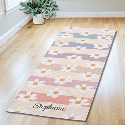 Gepersonaliseerd Madeliefjespatroon Yogamat