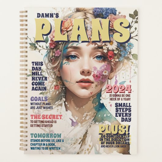Gepersonaliseerd magazine Hoesje Doelen Quotes Pla Planner (Voorkant)