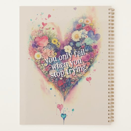 Gepersonaliseerd magazine Hoesje Doelen Quotes Pla Planner (Achterkant)