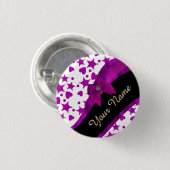 gepersonaliseerd magenta girly ronde button 3,2 cm (Voorkant /achterkant)