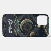 Gepersonaliseerd Magical Moon Phase Witchy Case-Mate iPhone Case (Achterkant (horizontaal))