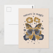 GEPERSONALISEERD MAGISCHE BUTTERFLES-WENSKAART BRIEFKAART (Voorkant / Achterkant)