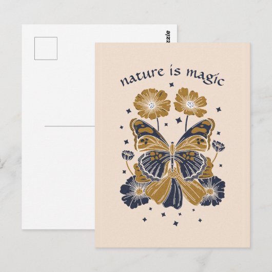 GEPERSONALISEERD MAGISCHE BUTTERFLES-WENSKAART BRIEFKAART (Voorkant / Achterkant)