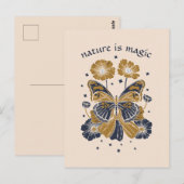 GEPERSONALISEERD MAGISCHE BUTTERFLES-WENSKAART BRIEFKAART (Voorkant / Achterkant)