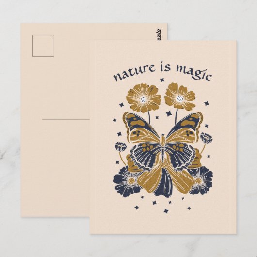 GEPERSONALISEERD MAGISCHE BUTTERFLES-WENSKAART BRIEFKAART (Voorkant / Achterkant)