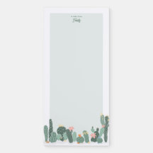 Gepersonaliseerd magnetisch Notitieblok - Cactus #
