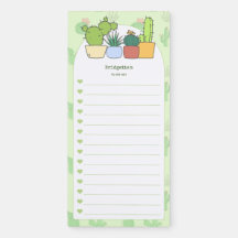 Gepersonaliseerd magnetisch Notitieblok - Cactus #