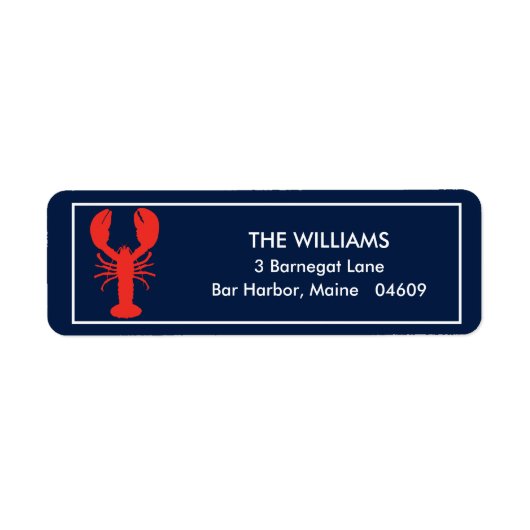 Gepersonaliseerd Maine Lobster adres Etiket (Voorkant)