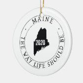 Gepersonaliseerd Maine Ornament (Links)