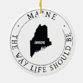 Gepersonaliseerd Maine Ornament (Achterkant)