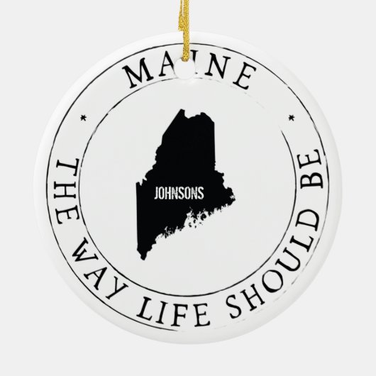 Gepersonaliseerd Maine Ornament (Achterkant)