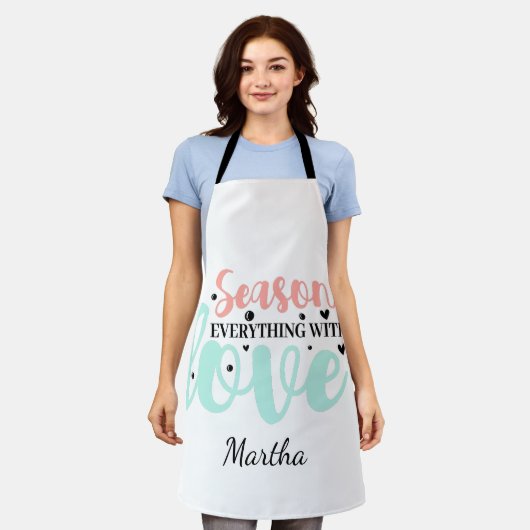 Gepersonaliseerd maiscadeau schort (Gedragen)