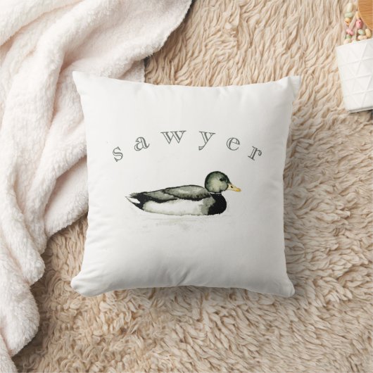Gepersonaliseerd Mallard Duck Sierkussen (Deken)