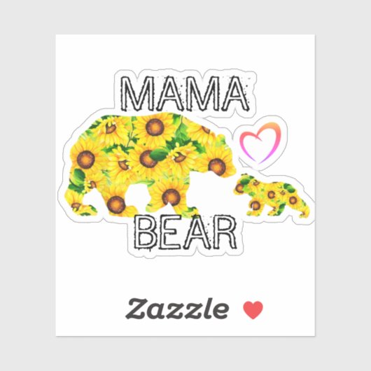 Gepersonaliseerd MAMA BEER Zonnebloemen Beste mama Sticker (Vel)