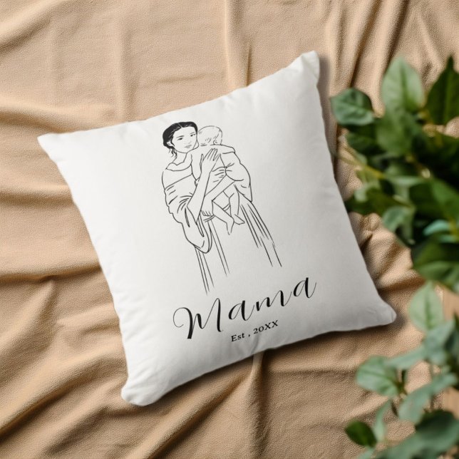 Gepersonaliseerd MAMA Kussen met Moeder en Kind (Creator heeft geüpload)
